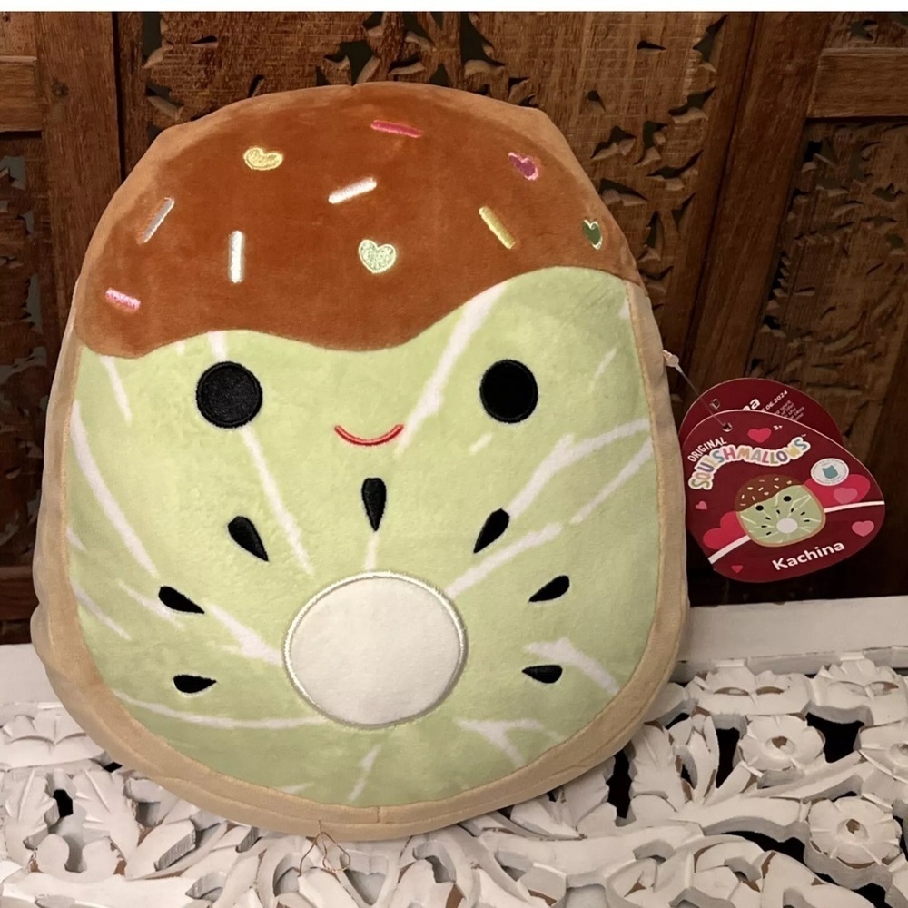 Kachina SQUISHMALLOW Chocolate dipped Kiwi Plushy Stuffed Pillow Toy Brand New